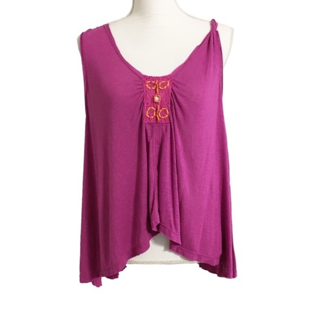 Free People New Vibes Beaded Tank Size XS - Picture 3 of 8